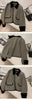 Women's 's Autumn And Winter Plush Thickened Suit Short Loose Versatile Grey Splice Casual Blazer