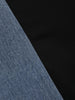 Women's Blue Denim Blazer with Notched Lapels and Long Sleeves
