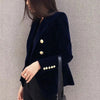 Women's Slim-Fit Velvet Blazer with a Double-Breasted Front and Three Color Options