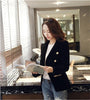 Women's Slim-Fit Velvet Blazer with a Double-Breasted Front and Three Color Options