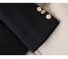Women's Tailored Blazer Jacket with a Single-Button Front in Black Khaki or Off-White