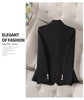 Women's Tailored Blazer Jacket with a Single-Button Front in Black Khaki or Off-White
