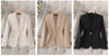 Women's Tailored Blazer Jacket with a Single-Button Front in Black Khaki or Off-White