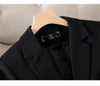 Women's Tailored Blazer Jacket with a Single-Button Front in Black Khaki or Off-White