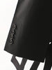 Women's Black Hollow-Out Blazer with Notched Lapels and Long Sleeves