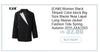 Women's Black Open-Back Blazer with Lapels and Long Sleeves