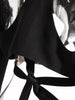 Women's Black Open-Back Blazer with Lapels and Long Sleeves