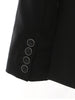 Women's Black PU-Leather Blazer with Notched Lapels and a Loose Fit