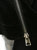 Women's Black PU-Leather Blazer with Notched Lapels and a Loose Fit