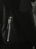 Women's Black PU-Leather Blazer with Notched Lapels and a Loose Fit
