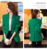 Women's Long-Sleeve Blazer with Single-Button Closure