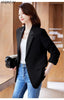Women's Long-Sleeve Blazer with Single-Button Closure
