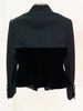 Women's Slim-Fit Velvet Blazer with Shaped Front Seams