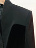Women's Slim-Fit Velvet Blazer with Shaped Front Seams