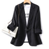 Women's Loose-Fit Blazer Jacket in White Blue Apricot or Black