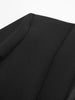 Women's Black Blazer with Feather Trim and Notched Lapels