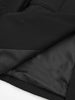 Women's Black Blazer with Feather Trim and Notched Lapels