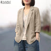 Women's Cotton Long-Sleeve Blazer