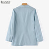 Women's Cotton Long-Sleeve Blazer