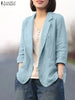 Women's Cotton Long-Sleeve Blazer