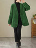 Women's Oversized Corduroy Blazer with Long Sleeves for Fall and Spring
