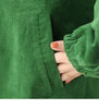 Women's Oversized Corduroy Blazer with Long Sleeves for Fall and Spring