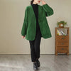 Women's Oversized Corduroy Blazer with Long Sleeves for Fall and Spring