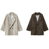 Women's Oversized Blazer with a Relaxed Fit in Black Beige or Coffee