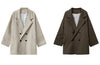 Women's Oversized Blazer with a Relaxed Fit in Black Beige or Coffee
