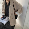 Women's Oversized Blazer with a Relaxed Fit in Black Beige or Coffee