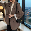 Women's Oversized Blazer with a Relaxed Fit in Black Beige or Coffee