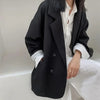 Women's Oversized Blazer with a Relaxed Fit in Black Beige or Coffee