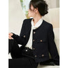 Women's Long-Sleeve Blazer Jacket with Gold Buttons in Black or Green