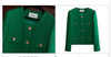 Women's Long-Sleeve Blazer Jacket with Gold Buttons in Black or Green
