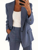 Women's Long-Sleeve Solid-Color Blazer Jacket in Sizes S to 3XL