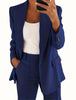 Women's Long-Sleeve Solid-Color Blazer Jacket in Sizes S to 3XL