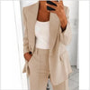 Women's Long-Sleeve Solid-Color Blazer Jacket in Sizes S to 3XL