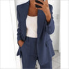 Women's Long-Sleeve Solid-Color Blazer Jacket in Sizes S to 3XL