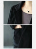 Women's Corduroy Blazer with Notched Lapels and Long Sleeves in Four Colors