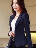 Women's Slim-Fit Long-Sleeve Blazer in Seven Solid Colors
