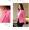 Women's Slim-Fit Long-Sleeve Blazer in Seven Solid Colors