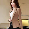 Women's Slim-Fit Long-Sleeve Blazer in Seven Solid Colors