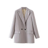 Women's Blazer Jacket with a Notched Lapel and Single-Button Front in Eight Colors