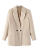 Women's Blazer Jacket with a Notched Lapel and Single-Button Front in Eight Colors