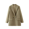 Women's Blazer Jacket with a Notched Lapel and Single-Button Front in Eight Colors