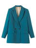 Women's Blazer Jacket with a Notched Lapel and Single-Button Front in Eight Colors