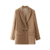 Women's Blazer Jacket with a Notched Lapel and Single-Button Front in Eight Colors