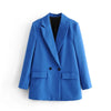 Women's Blazer Jacket with a Notched Lapel and Single-Button Front in Eight Colors