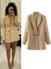 Women's Blazer Jacket with a Notched Lapel and Single-Button Front in Eight Colors