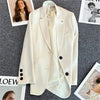 Women's in Korean Small Brown Suit Clothes Loose Straight Temperament Slim Blazer for Chic